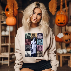 Horror Friends, Halloween Movie Character Tee, Horror Killer Halloween Shirt