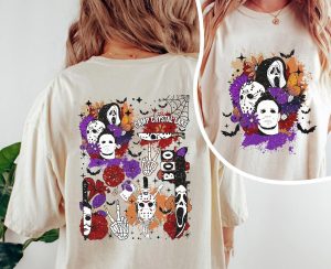 Retro Vibes Horror Movie Halloween Scream Jason Spooky Comfort Colors Shirt