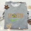 Embroidered Cute Movie Character Baby Alien Inspiration Sweatshirt