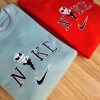 Nike Couple Pixar Cars Lightning McQueen And Sally Embroidered Sweatshirt