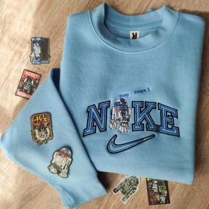 Nike X Droid Character Embroidered Sweatshirt Vintage Star Wars Embroidered Clothes