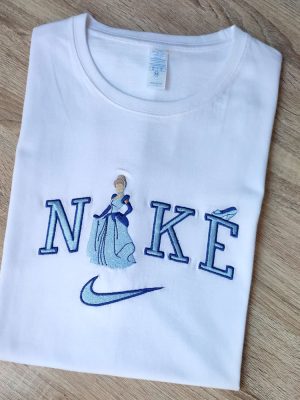 Nike X Cinderella Princess Movie Character Inspiration Unisex Crewneck Embroidered Sweatshirt
