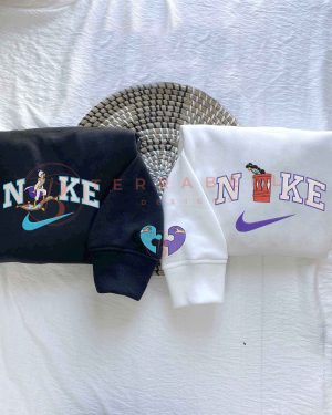 Couple Nike Aladdin And Jasmine Embroidered Sweatshirt
