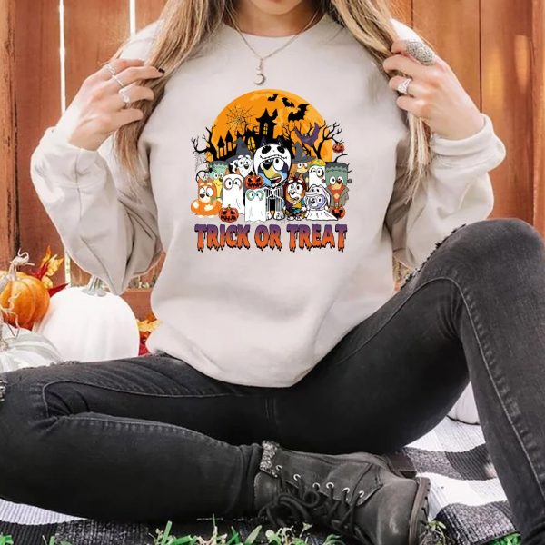 Bluey Trick Or Treat Cute Halloween Sweatshirt
