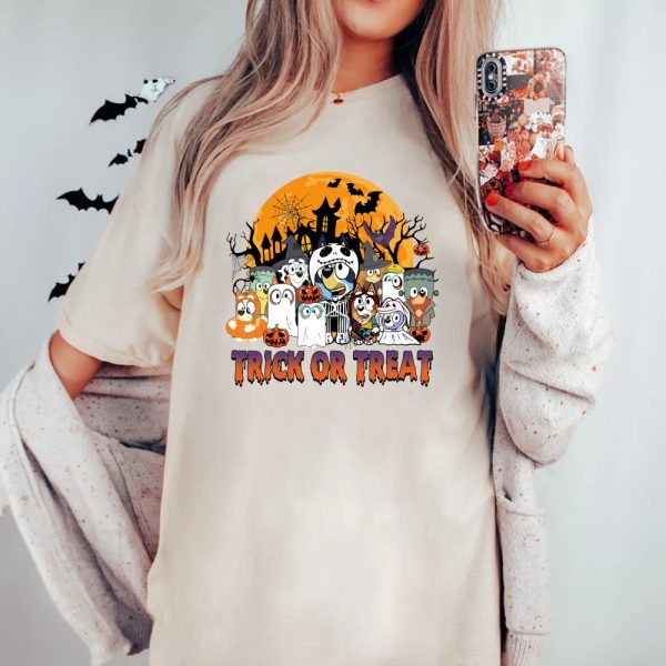 Bluey Trick Or Treat Cute Halloween Sweatshirt
