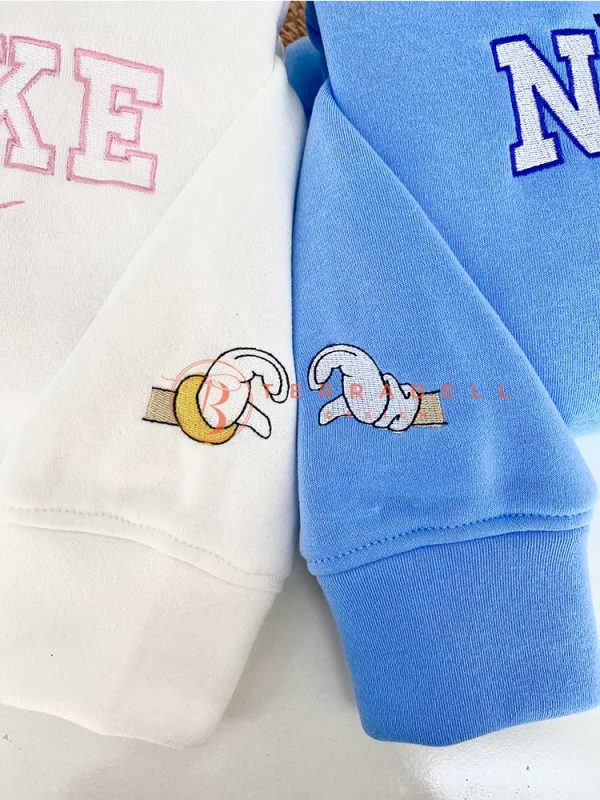 Couple Sonic And Amy Rose Embroidered Sweatshirt