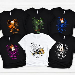 Halloween Custom Disney Mickey And Friend Skeleton Sweatshirt