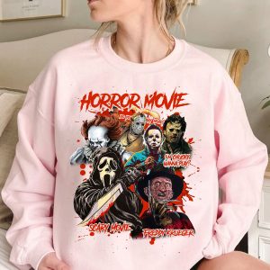Scary Movie Halloween Horror Movie Characters Sweatshirt