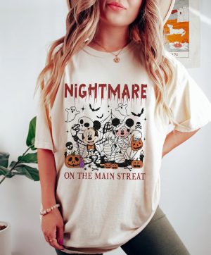 Nightmare On Main Street Mickey And Minnie Halloween Sweatshirt
