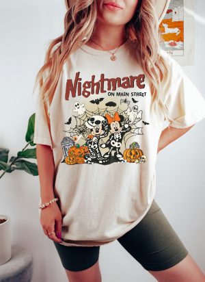 Vintage Disney Mickey And Minnie Halloween Sweatshirts Nightmare On Main Street