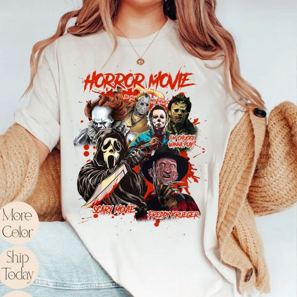 Scary Movie Halloween Horror Characters Sweatshirt