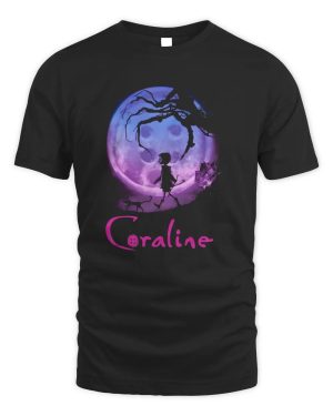 Coraline Merch Coraline Button Moon Jumbo Shirt Hoodie Sweatshirt