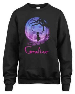 Coraline Merch Coraline Button Moon Jumbo Shirt Hoodie Sweatshirt