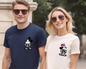Skeleton Mickey And Minnie Disney Couple Sweatshirt