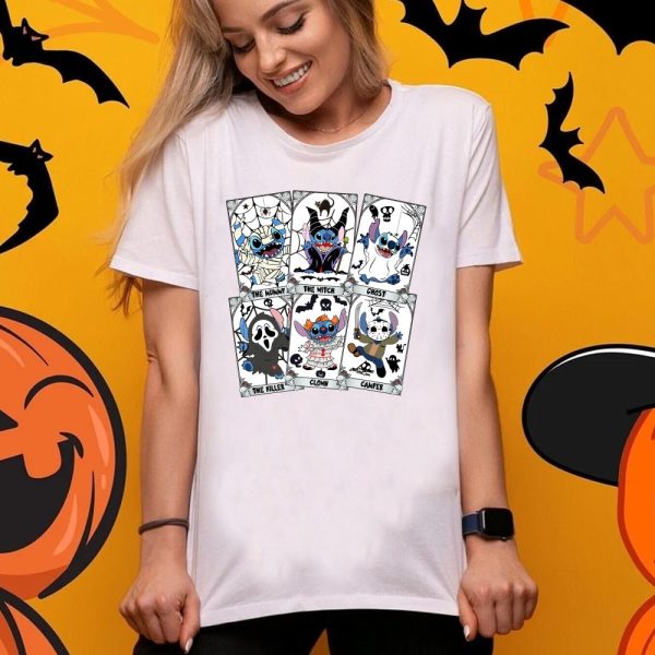 Shirt Disney Lilo And Stitch Tarot Card Halloween Sweatshirt Horror Movie Character