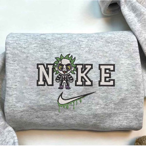 Nike Horror Characters Chibi Beetlejuice Embroidered Sweatshirt