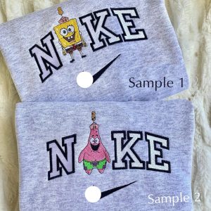 Couple SpongeBob And Patrick Embroidered Sweatshirt