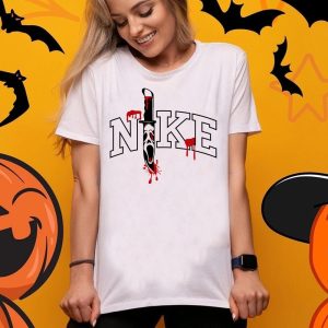 Horror Movie Character Ghostface Scream Knife Shirt