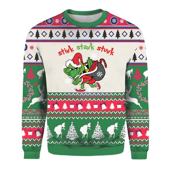 The Santa Claus 2021 Carrying Bag Of V.a.c.c.i.nes Merry Christmas Ugly G.r.i.n.c.h V.a.c.c.i.n Sweater Plus Size