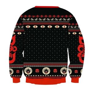 DND CLASSES Monster SWEATSHIRT DnD Classes Collection Christmas Ugly Sweater Class Knitted Funny Dnd Xmas Gift