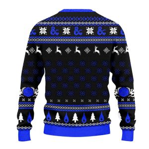 DnD Classes Collection Christmas Ugly Sweater Class Knitted Funny Dnd Xmas Gift Dungeons And Dragons