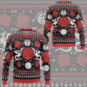 Dungeons and Dragons Holiday Ugly Christmas Sweater, DnD Classes Collection Christmas, Funny Dnd Xmas Gift, Dungeons and Dragons Sweashirt