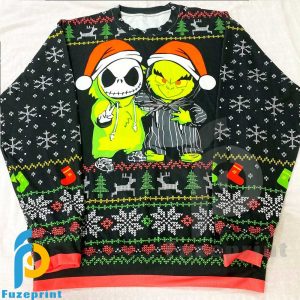 Grinch And Jack Ugly Christmas Sweaters