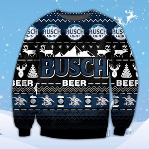 Busch Light Merry Christmas Ugly Sweater All Over Print Gift For Lovers Beer Xmas Sweashirt