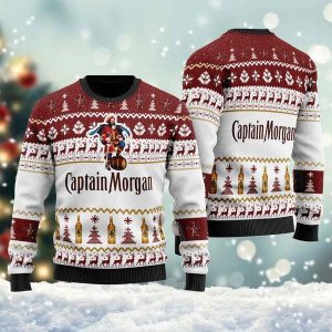 Captain Morgan Ugly Christmas Sweater Santa Clause Xmas Hoodie Gift