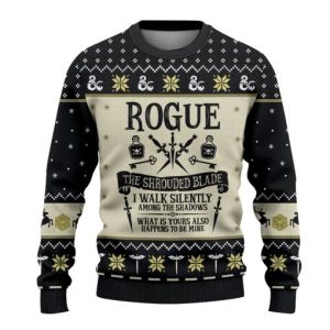 DnD Classes Collection Christmas Ugly Sweater Funny Dnd Xmas Gift Dungeons And Dragons Class Knitted