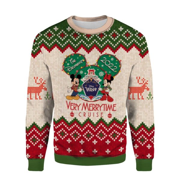 Disney Very Merrytime Cruise Shirt Verry Merry Party Mickey Minnie Matching Fantasy Christmas 2022 Ugly Sweater