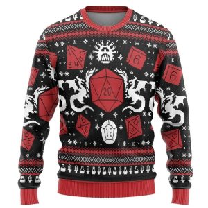 Dungeons and Dragons Holiday Ugly Christmas Sweater, DnD Classes Collection Christmas, Funny Dnd Xmas Gift, Dungeons and Dragons Sweashirt