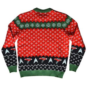 The Original Series Trek The Halls Knit Sweater, Ugly Sweater, Star Trek The Halls Xmas Christmas Sweater, Ugly Christmas Sweater