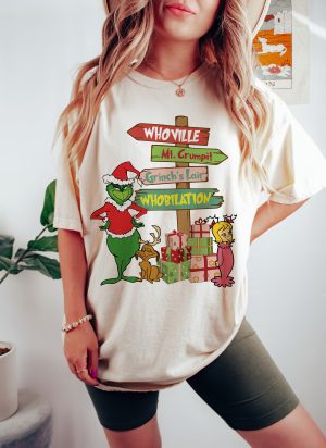 The Grinch Layered Whoville Mr Crumpit, Grinch's Lair Whobilation Christmas Sweatshirt