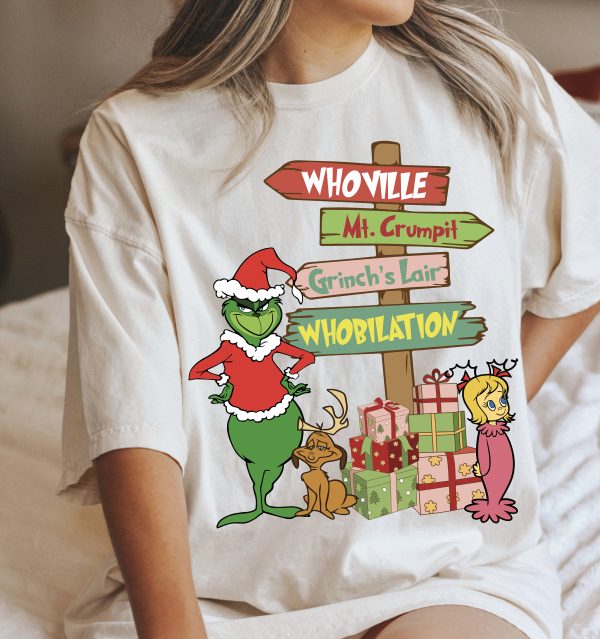 The Grinch Layered Whoville Mr Crumpit Grinch’s Lair Whobilation Christmas Sweatshirt