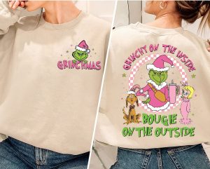 Merry GrinchMas Double Sided Crewneck Sweatshirt