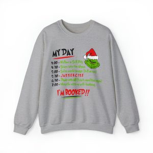The Grinch I'm Booked Christmas Sweatshirt