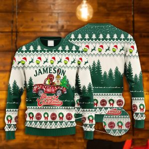 Jameson-Grinch-Merry-Christmas-Ugly-Christmas-Sweater, Fireball Grinch Sweatshirt, Grinch Fireball 3D, Grinch Ugly Christmas Sweaters