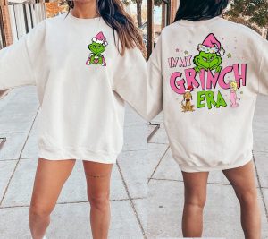 Merry GrinchMas Double Sided Crewneck Sweatshirt In My Grich Era Sweatshirts