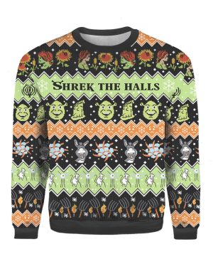 Shrek The Halls Ugly Christmas Sweater All Over Print Gift For Film Fans Merry