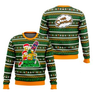 The Simpsons Family Merry Christmas Ugly Sweater,The Simpsons Fans Merry Xmas Ugly Sweater,Homer Simpson Fans Ugly Sweater