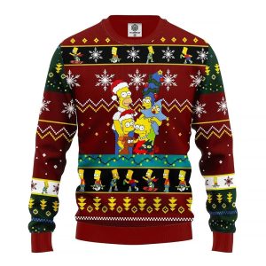 The Simpsons Ugly Knitted Christmas Sweatshirt Xmas Sweater 2022