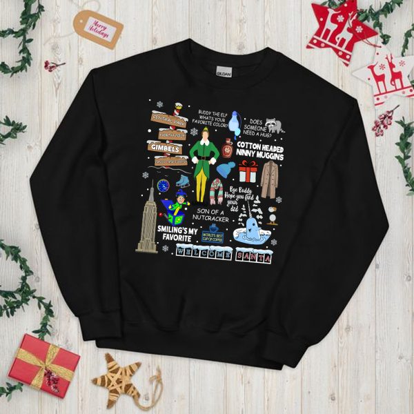 Buddy Elf Omg Santa Xmas Gift Sweatshirt Hoodie Tee