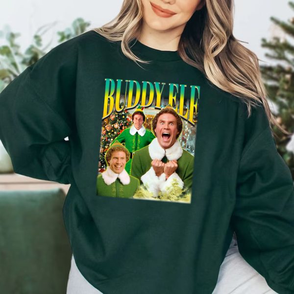 Vintage Buddy Elf Christmas Sweatshirt Hoodie Shirt