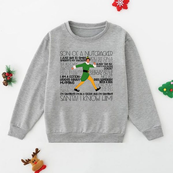 Buddy Elf Christmas Sweatshirt Kid