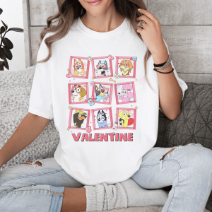 Bluey Dog and Friends Valentine's Day Sweatshirt Hoodie TShirt