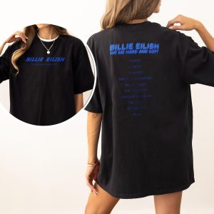 Billie Eilish Tracklists 2 Sides Tshirt Hoodie Sweatshirt
