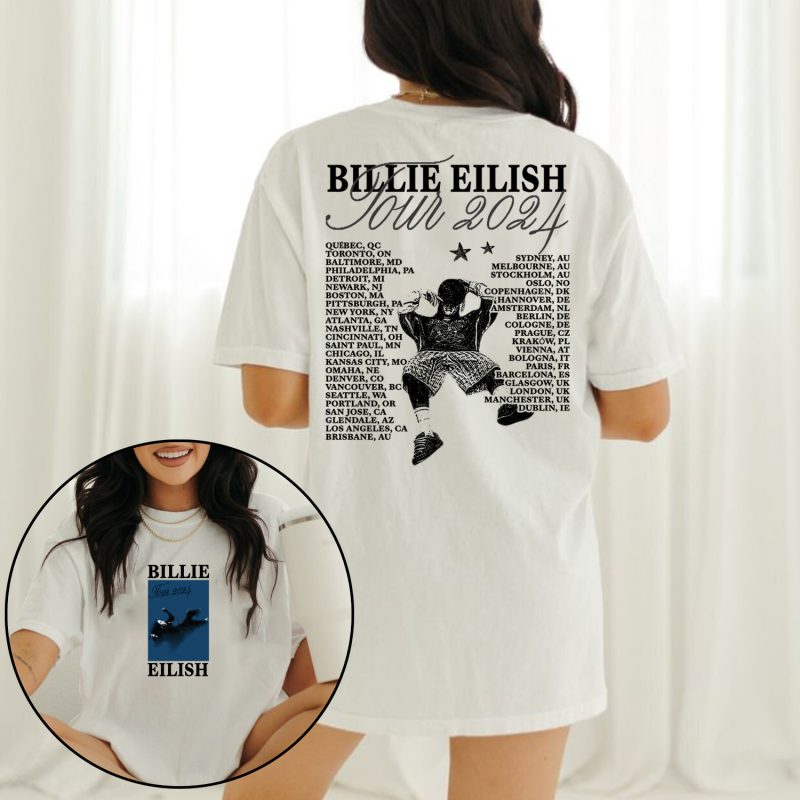 Billie Eilish World Tour 2 Sides Tshirt Hoodie Sweatshirt