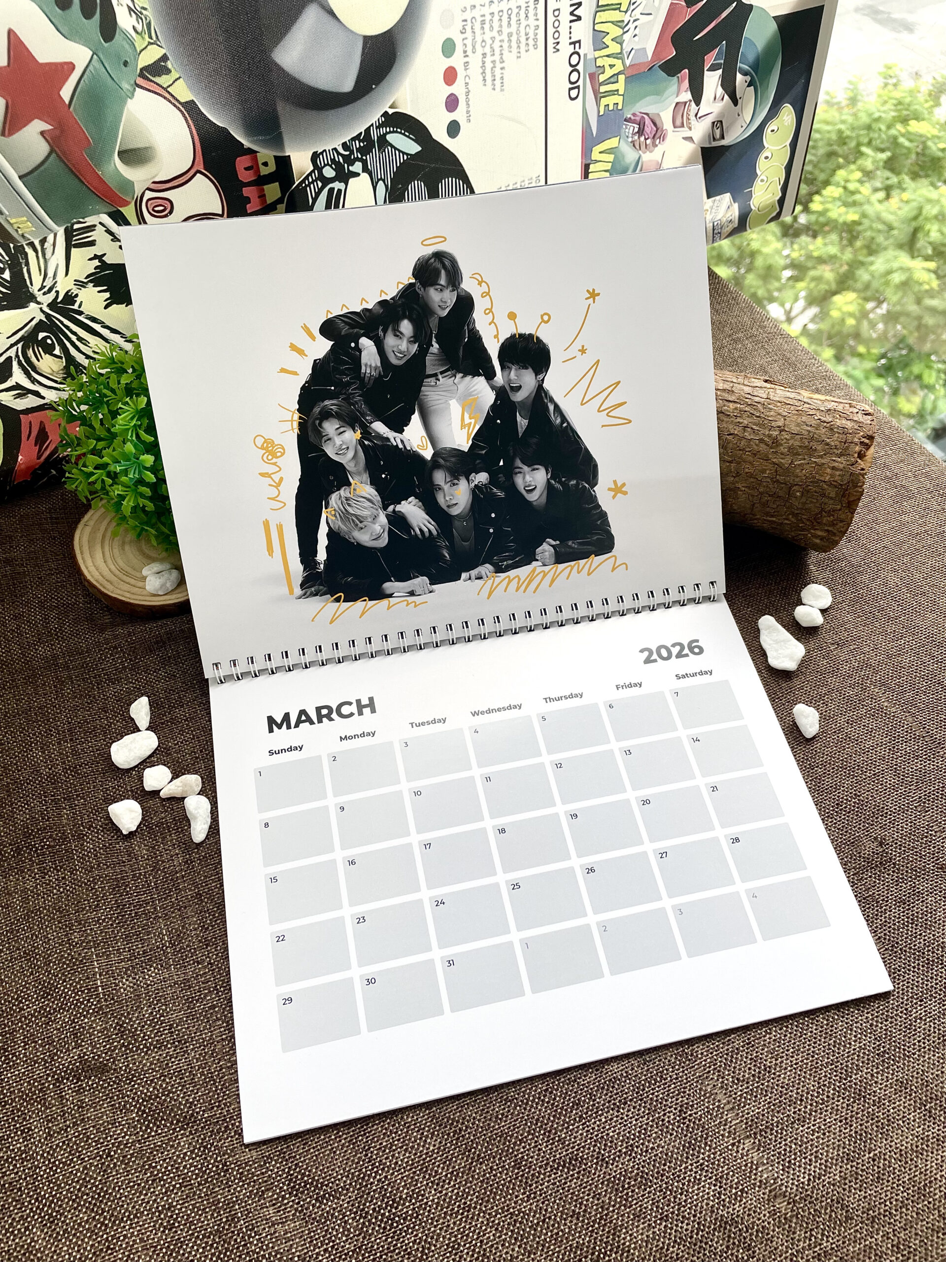 BTS 2026 Calendar, K-Pop Icons, Global Superstars, BTS 2026 Music Legends Calendar, 12-Month Star Wall Calendar BTS 2026 Calendar, K-Pop Icons, Global Superstars, BTS 2026 Music Legends Calendar, 12-Month Star Wall Calendar